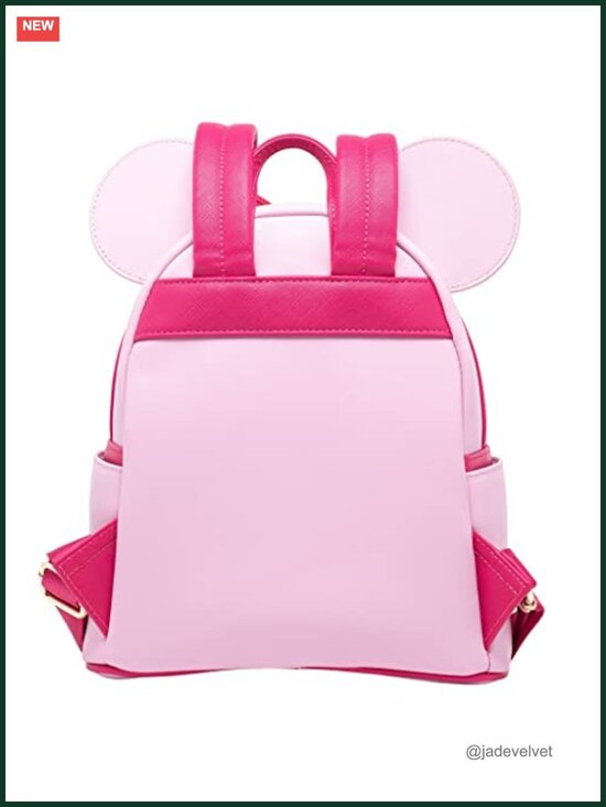 Disney Minnie Mouse Classic Series Mini Backpack Faux Leather Quilted Studded main image 6